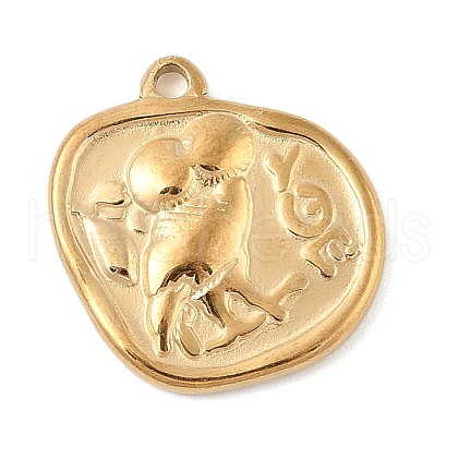 304 Stainless Steel Athenian Tetradrachm Coin Pendants STAS-P380-44G-1
