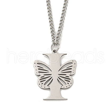 201 Stainless Steel Necklaces NJEW-Q336-01I-P-1