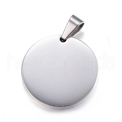 Tarnish Resistant 304 Stainless Steel Pendants STAS-P115-08P-1