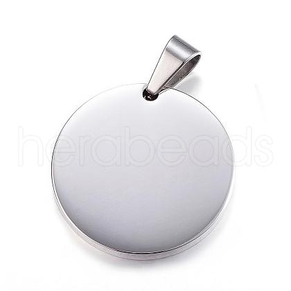 304 Stainless Steel Pendants STAS-P115-08P-1