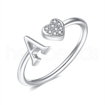 Adjustable Brass Rhinestone Cuff Rings for Women FS-WGEAD33-01-1