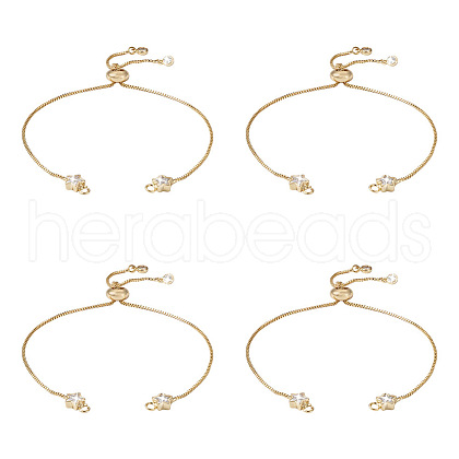 Rack Plating Adjustable Brass Slider Bracelets YS-TAC0001-14G-1