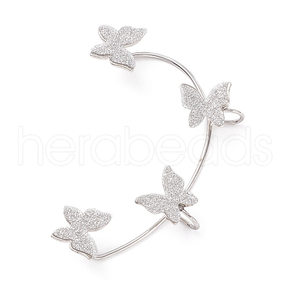 Bling Butterfly Ear Cuffs with Piercing EJEW-I262-05C-P-1