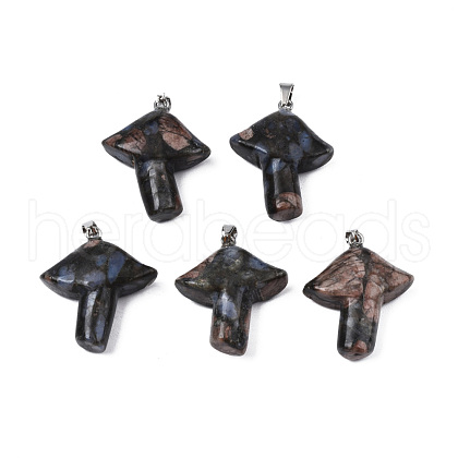 Natural Glaucophane Pendants G-R480-02J-1