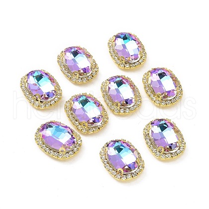 Oval Sew on Rhinestone DIY-E062-05G-A01-1