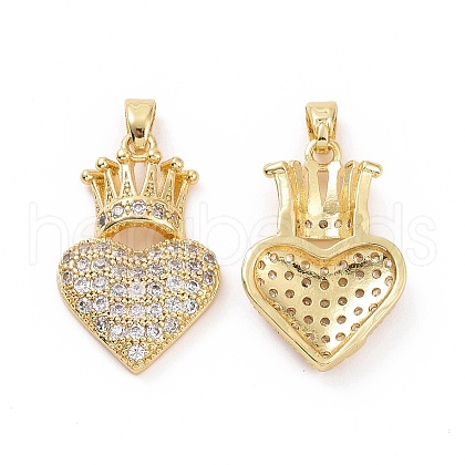 Brass Micro Pave Cubic Zirconia Pendants KK-A181-VA302-2-1