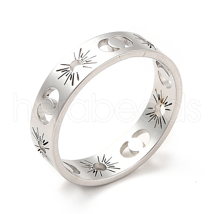 201 Stainless Steel Finger Rings for Women RJEW-M013-01P-1-1