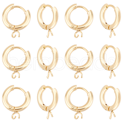 Unicraftale 20Pcs 201 Stainless Steel Huggie Hoop Earring Findings STAS-UN0056-86-1