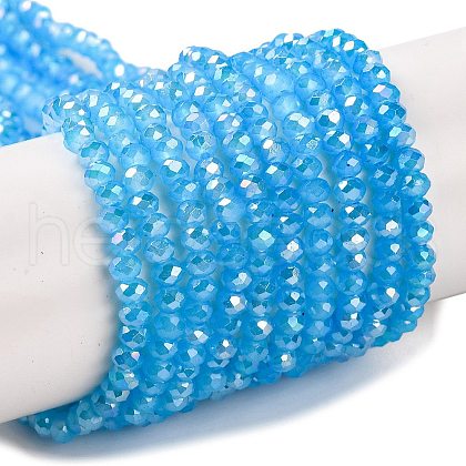 Baking Electroplate Glass Beads Strands DGLA-A039-J4mm-B12-1