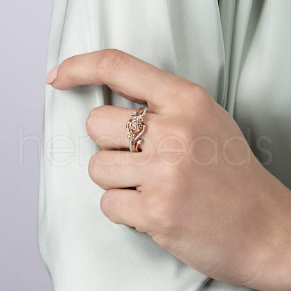 Alloy Micro Pave Cubic Zirconia Finger Rings FS-WGEF5D1-01-1