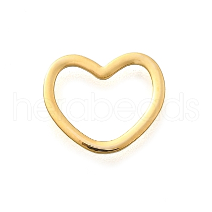 Brass Heart Linking Rings KK-B131-09G-1