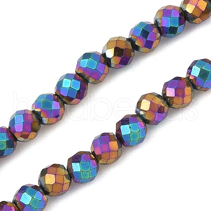 Electroplated Synthetic Non-magnetic Hematite Beads Strands G-A263-B01-01A-1