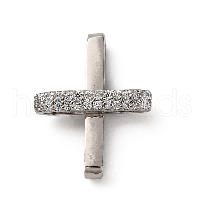 Brass Micro Pave Cubic Zirconia Pendants KK-Q070-01E-P-1