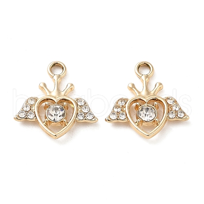 Alloy Rhinestone Pendants PALLOY-P303-03C-G-1