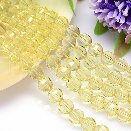 Faceted Round Imitation Austrian Crystal Bead Strands G-M182-10mm-09A-1