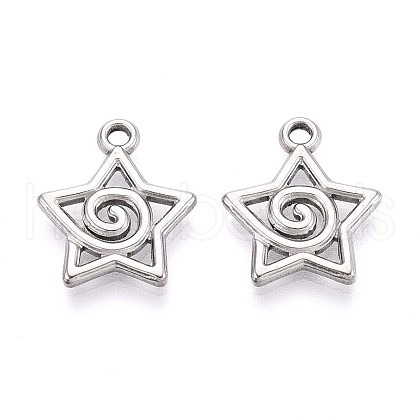 304 Stainless Steel Pendants STAS-T065-01P-1