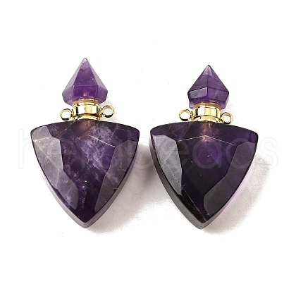 Natural Amethyst Perfume Bottle Pendants G-L623-10G-02-1