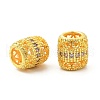 Brass Micro Pave Cubic Zirconia European Beads KK-P297-05G-04-1
