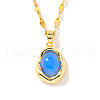 Elegant Oval Brass Pendant Necklaces SC8993-1-1