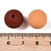 Rubberized Style Imitated Silicone Acrylic Beads MACR-T048-01A-04-3