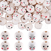 Gorgecraft 100Pcs 4 Styles Wood European Beads WOOD-GF0002-25-1