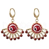 Handmade Evil Eye Lampwork Leberback Earrings EJEW-MZ00352-02-2