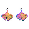 Ion Plating(IP) 201 Stainless Steel Pendants STAS-N098-250M-3