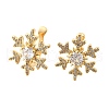 Brass Micro Pave Clear Cubic Zirconia Cuff Earrings EJEW-F370-25G-3