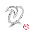 Rhodium Plated 925 Sterling Silver Finger Ring KD4692-09-1-1
