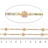 Brass Daisy Flower Link Chains CHC-C003-11G-01-3