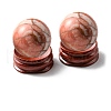 Natural Rhodonite Ball Display Decorations G-PW0004-45-1