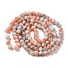 Drawbench & Baking Painted Glass Beads Strands GLAA-S176-14-2