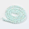 Electroplate Opaque Solid Color Glass Beads Strands X-EGLA-A034-P8mm-L09-2