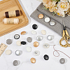 WADORN® 36Pcs 6 Colors Aluminum Snap Buttons FIND-WR0011-57A-5