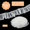 Polyester Pleated Lace Ribbon OCOR-WH0078-132B-2