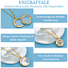 Unicraftale 3Pcs 3 Style 304 Stainless Steel Locket Pendants FIND-UN0001-83G-5