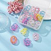 20Pcs Transparent Frosted Acrylic Beads OACR-YW0001-59-5