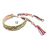 Cotton Braided Wave Pattern Cord Bracelet FIND-PW0013-002L-1