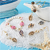 Beebeecraft 50Pcs Printed Natural Cowire Shell Pendants SHEL-BBC0001-10-4