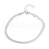 Tarnish Resistant Unisex 304 Stainless Steel Herringbone Chain Bracelets BJEW-H541-01B-P-1