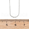 1MM 304 Stainless Steel Cable Chain Necklaces NJEW-T016-15P-5