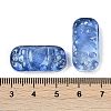 Spray Painted Transparent Glass Connector Charms X1-GLAA-H035-06D-3