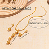 Elegant Alloy Hollow Round Bead Tassel Earrings & Necklaces Set for Women QL2012-2