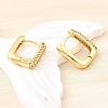 Brass Micro Pave Clear Cubic Zirconia Hoop Earrings EJEW-Z121-10G-3