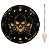 AHADEMAKER 1Pc Cone/Spike/Pendulum Natural Rose Quartz Stone Pendants DIY-GA0004-33C-1
