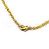 Brass Cable Chain Necklaces Making MAK-E662-19G-3