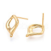 Brass Stud Earring Findings KK-N263-19G-2