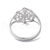 304 Stainless Steel Spider Web Adjustable Rings for Women RJEW-I097-07P-3