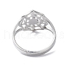 Non-Tarnish 304 Stainless Steel Spider Web Adjustable Rings for Women RJEW-I097-07P-3