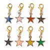 Star Alloy Enamel Pendants Decorations HJEW-JM01070-1